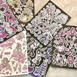 New Cute Cool Sweet Maid Girl Stickers Diary Scrapbooking DIY Album Decoration Sticker Aesthetic Personalized Kawaii Stationery (ONLINE ORDER ONLY)