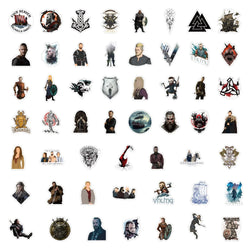 10/50Pcs American TV Series Vikings Stickers Decals Laptop Car Phone Skateboard Bike Fridge Notebook Waterproof Sticker Kid Toy (ONLINE ORDER ONLY)