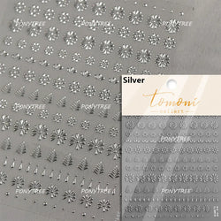 Silver Star Moon Clock Watch Cherry Love Heart Bowknot Gird Irregular Lines Dot Liquid Lava Nail Art Stickers Manicure Decals (ONLINE ORDER ONLY)