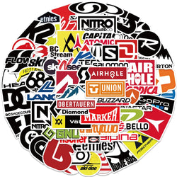 10/30/50PCS Cool Ski, Skate, and Snowbord Brand Logo Sticker Packs (ONLINE ORDER ONLY)