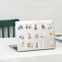 50pcs Retro Cute Cartoon Animal Bunny Rabbit Stickers For Luggage Laptop Water Bottle Phone Waterproof Graffiti Vinyl Decals (ONLINE ORDER ONLY)
