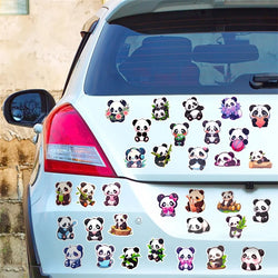 10/30/50PCS Cute Panda PVC Sticker Aesthetic Decoration Scrapbooking Korean Stationery DIY Hand Accounting School Supplies (ONLINE ORDER ONLY)