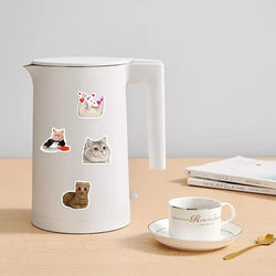 10/30/50PCS Kawaii Cat Mood PVC Graffiti Sticker Sticky Aesthetic Decorative Scrapbook DIY Child Phone Stationery Supply for Kid (Online Order Only)