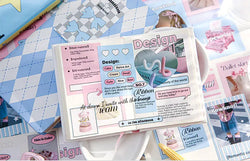 30Pcs Korean Ins Cute Girl Heart Scrapbooking Stickers Hand Account Idol Card Album DIY Phone Deco Material Stationery Sticker (ONLINE ORDER ONLY)