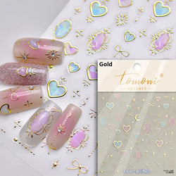 Dreamy Moon Star Cloud Butterfly Starrylight Rhinestone 5D Soft Embossed Relief Nail Art Sticker 3D Decal Decoration Manicure (ONLINE ORDER ONLY)