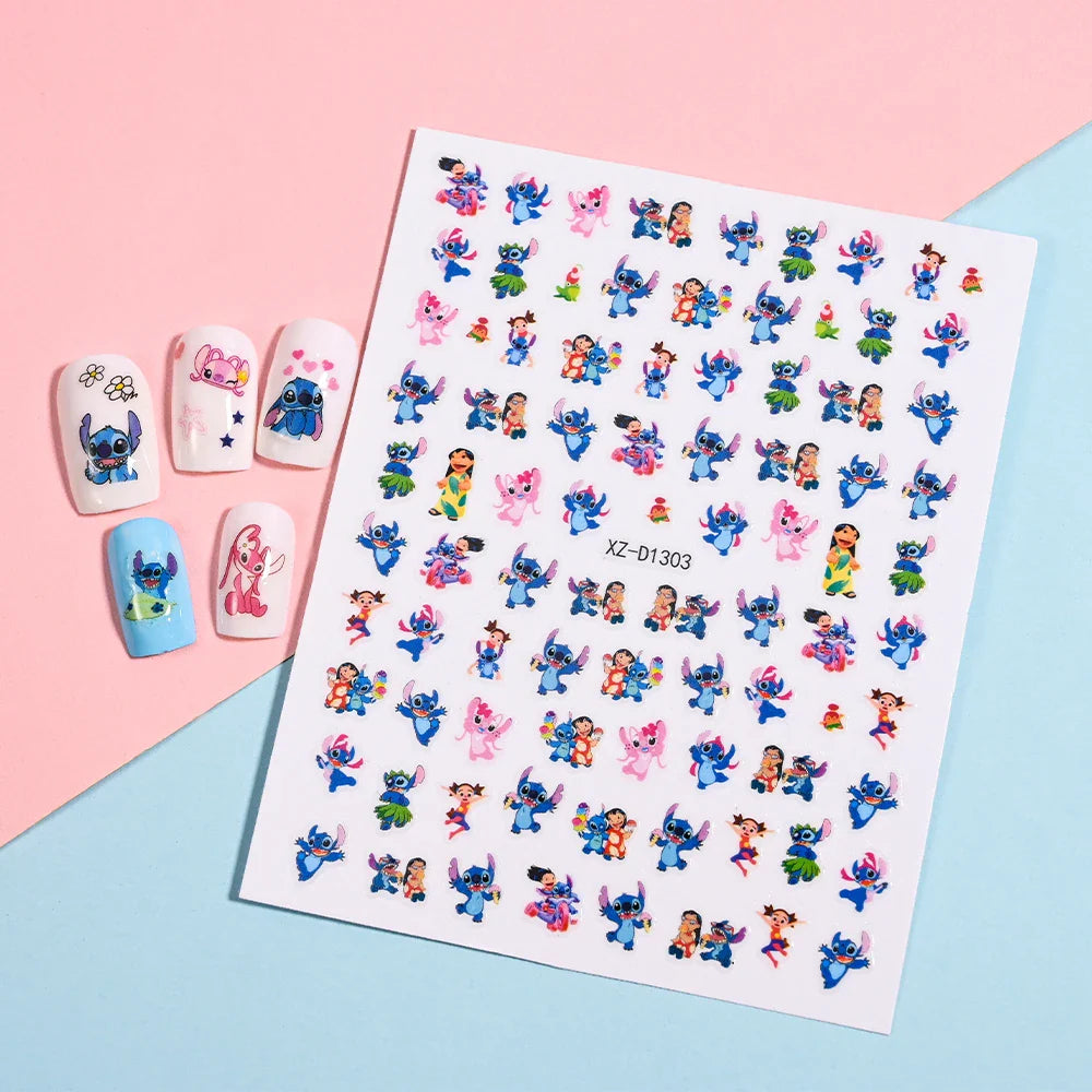 1PCS Disney Mickey Series Nail Stickers Cute 3D Minnie Nail Decorations Valentine's Day Christmas Self-Adhesive Nail Supplies *& (ONLINE ORDER ONLY)