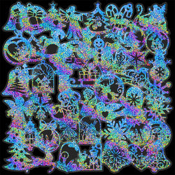 10/30/50/100pcs Twinkle Holographic Laser Stickers Aesthetics Decals Laptop Notebook Phone Car Gradient Cute Sticker Decals Gift (ONLINE ORDER ONLY)