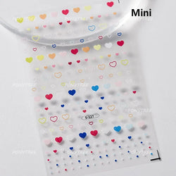 Lovely Heart Strawberry Cherry Bowknot Lace Lolita Crystal Rhinestone Line Rococo Chic Adhesive Nail Art Sticker Manicure Decals (ONLINE ORDER ONLY)