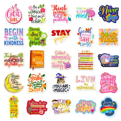 10/30/50/100pcs Cute INS Inspirational Quote Graffiti Stickers Decals Laptop Notebook Phone Suitcase Stationery Sticker Kids Toy (ONLINE ORDER ONLY)