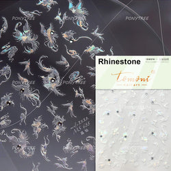 Transparent Purple Pink Gradient Wing Pinion Feather Housefly Wings Shiny Adhesive Nail Art Decoration Stickers Manicure Decals (ONLINE ORDER ONLY)