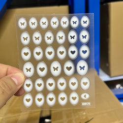 6Pcs 5D Heart Nail Stickers Self-Adhesive Frosted Design DIY Manicure Decors for Women Frosted Nail Decals %Valentine's Day #NK* (ONLINE ORDER ONLY)