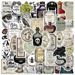 Magic Potion Label Stickers - Retro Wizard Alchemy Decals for Bottles, Luggage, Bike, Car, Laptop, Phone (ONLINE ORDER ONLY)