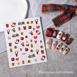 Merry Christmas Penguin Nail Art Sticker 3D Slider Deer Santa Claus Decal New Year Nail Decorations Sticker Manicure Accessories (ONLINE ORDER ONLY)