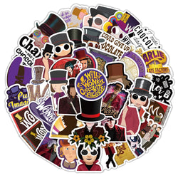 10/30/50PCS The Chocolate Factory Stickers Funny Cartoon Stciekrs Graffiti DIY Scrapbook Luggage Laptop Phone Car Bike Decals (ONLINE ORDER ONLY)