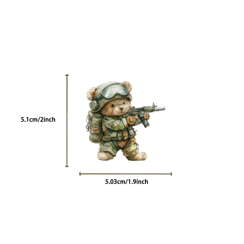 55Pcs Cute Teddy Bear Stickers Decoration for Laptop Cup Phone Case Helmet Luggage Cartoon Creative DIY Waterproof Vinyl Sticker (ONLINE ORDER ONLY)