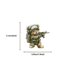 55Pcs Cute Teddy Bear Stickers Decoration for Laptop Cup Phone Case Helmet Luggage Cartoon Creative DIY Waterproof Vinyl Sticker (ONLINE ORDER ONLY)