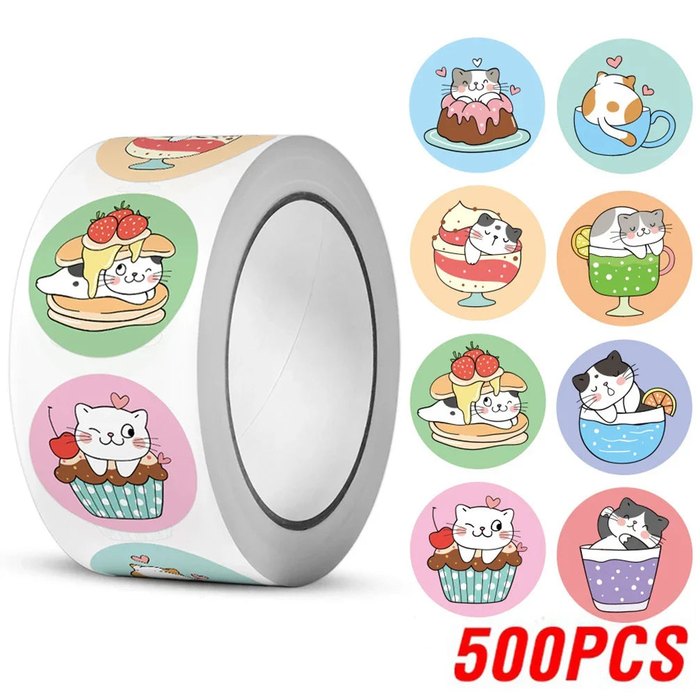 100-500pcs New Reward Sticker Teacher Child Classic Cute Decor Sticker For School Class Kids Student 1 Inch Round Stickers (ONLINE ORDER ONLY)