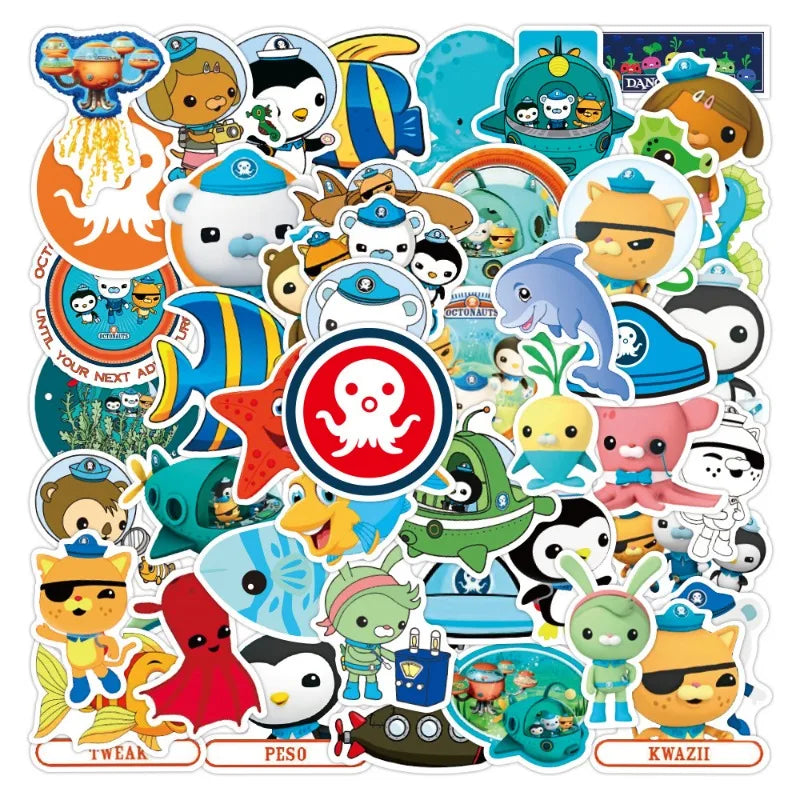 50pcs Octonauts Stickers for Luggage, Water Bottles, Phones, Laptops, Scooters, Fridges (ONLINE ORDER ONLY)