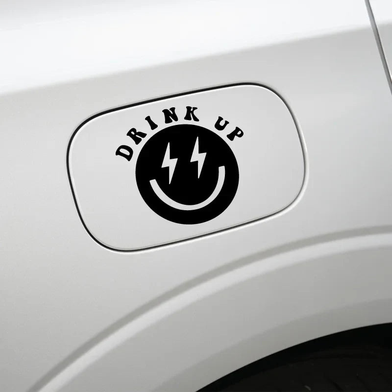 “DRINK UP” Smile face Stickers,High quality sticker for cars trucks motorcycles &laptops! (ONLINE ORDER ONLY)