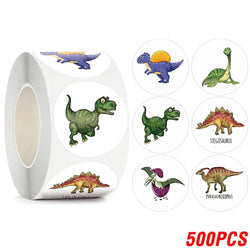 100-500PCS Children's Cartoon Stickers Little Dinosaur Pattern Kids Stationery Supplies School Teacher Supplies Reward Stickers (Online Order Only)