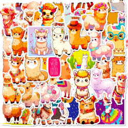 Cute Alpaca Cartoon Stickers 10/30/50pcs Waterproof for Laptop, Luggage, Phone, Guitar (Online Order Only)