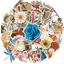 Cartoon Animal Plant Stickers 10/30/50pcs Waterproof Laptop Car DIY Decals (Online Order Only)