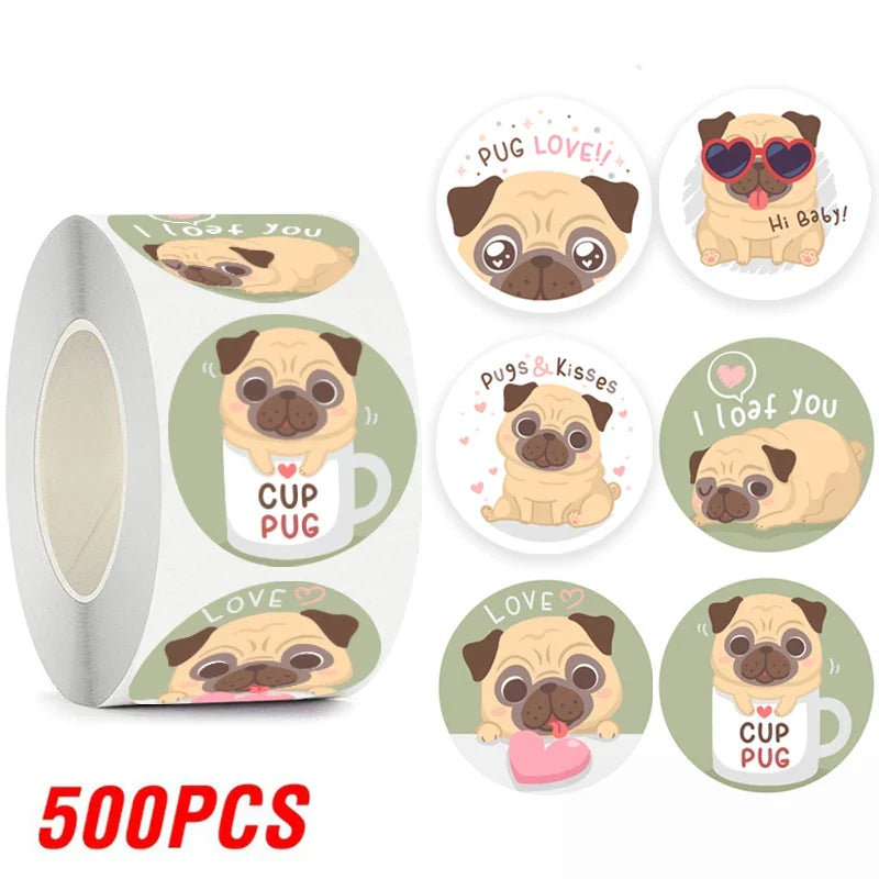 100-500pcs Cartoon Animal Label Thank You Stickers Sealing Label For Business Handmade Baking Cake Party Gift Decoration Sticker (ONLINE ORDER ONLY)