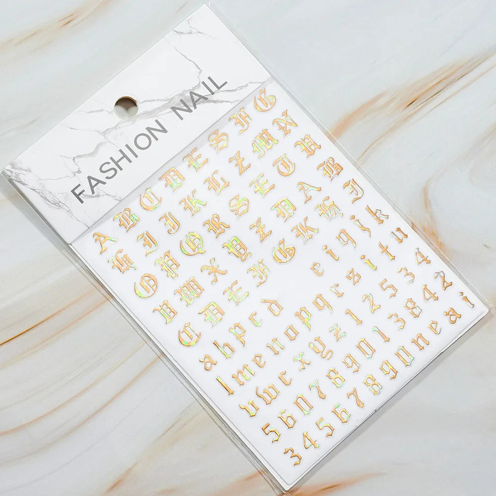 1Pc Laser Silver Gold Lines Stripe Nail Sticker Metal Strip Luxury Nails Slider Self Adhesive Slider Papers Transfer Stickers *& (Online Order Only)