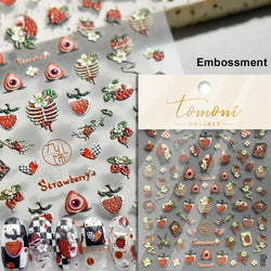 Cat Eye Halloween Terror Spider Cross Rose Love Heart Flower Snake Web Candy Bunny Thrilling Nail Art Stickers Manicure Decals (Online Order Only)