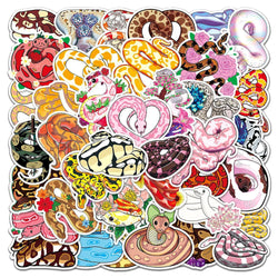 Cute Cartoon Snake Stickers - 10/30/50pcs Aesthetic Decals for Laptop, Phone, Suitcase, Fridge, Notebook (ONLINE ORDER ONLY)