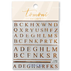 Romantic White Black Capital English Letters Chic Gold Punk Colorful Stamp Word 3D Self Adhesive Nail Art Sticker Manicure Decal (ONLINE ORDER ONLY)