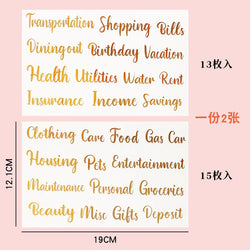 Loose-Leaf Notebook Handwritten Labels Indicate White And Blue Color Stickers Letter Stickers Sticky Notes Index Stickers (Online Order Only)