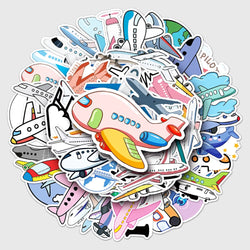 Airplane Cartoon Stickers for Phone Laptop Luggage Skateboard Kids Gift (ONLINE ORDER ONLY)