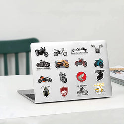 50PCS Motorcycle Sticker Retro Decorative For Guitar Skateboard Computer Harley Motorbike Personalized Graffiti Stickers Pack (ONLINE ORDER ONLY)