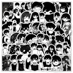 10/30/50pcs Black White Game Omori Graffiti Stickers Decals DIY Skateboard Laptop Motorcycle Luggage Car Bike Waterproof Sticker (ONLINE ORDER ONLY)