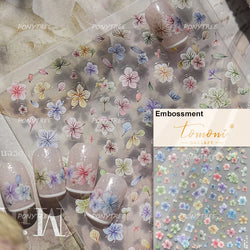 European Garden Angel Wing White Rose Flower Bed Vase Lace Bowknot Statue Adhesive Nail Art Decoration Sticker Manicure Decals (ONLINE ORDER ONLY)
