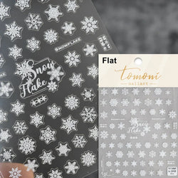 Shiny White Pink Blue Gold Snowflakes Hexagon Water Bubbles Winter 5D Self Adhesive Nail Art Stickers Rhinestone Manicure Decals (ONLINE ORDER ONLY)