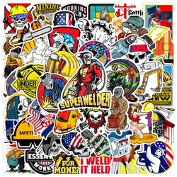 Welding Worker Stickers: Laptop, Luggage, Skateboard Decals (10/30/50PCS) (ONLINE ORDER ONLY)