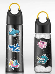 50/100pcs Cute Cartoon Animals Sharks Stickers For Laptop Water Bottle Fridge Waterproof Graffiti Skateboard Car Decals (ONLINE ORDER ONLY)