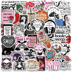 10/50PCS Cool Smutty Romance Bookish Spice Reader Dragon Girl Cartoon Sticker Aesthetic Kindle Ipad Phone Laptop Diary Sticker (ONLINE ORDER ONLY)