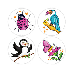 100-500pcs Cartoon Cute Sticker Children Reward Encouragement Sticker Birthday/holiday Party Gift Packaging Sealing Decor Lables (Online Order Only)