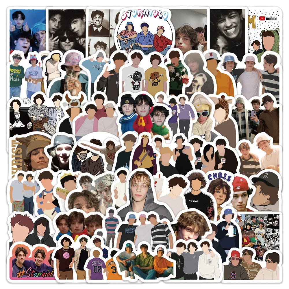 Sturniolo Triplets Stickers 10/30/60PCS for Laptop, Phone, Car, Skateboard, Fridge, Guitar (Online Order Only)