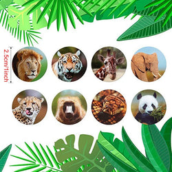 500pcs zoo Animals cartoon Stickers for kids classic toys sticker school teacher reward sticker 8 designs pattern tiger (Online Order Only)
