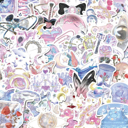 3D Cartoon Crystal Girl Stickers for Laptop, Phone, Suitcase, Notebook, Kids Toys (10/30/50pcs) (ONLINE ORDER ONLY)