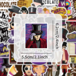10/30/50PCS The Chocolate Factory Stickers Funny Cartoon Stciekrs Graffiti DIY Scrapbook Luggage Laptop Phone Car Bike Decals (ONLINE ORDER ONLY)