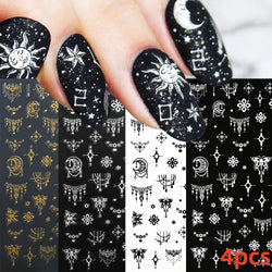 5/8Pcs 3D Hawaiian Flowers Nail Art Stickers Summer Decors with Tropical Leaves Slider Vibrant Pink & White Flowers for Parties* (ONLINE ORDER ONLY)