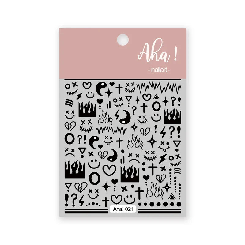 1pc Cute White Cloud Nail Stickers Ultra Thin Nail Art Stickers Self Adhesive Decals Star Moon/Flower/Clouds Kawaii Nail Decals (Online Order Only)