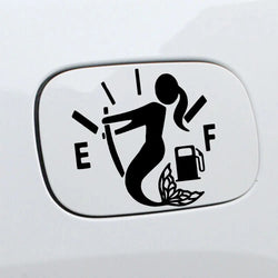 Mermaid Empty Full Gas Gauge Sticker for Car Fuel Tank Cap Door Decoration Automotive Supplies Waterproof Vinyl Decals (ONLINE ORDER ONLY)