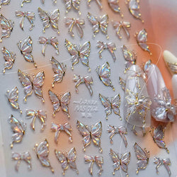 Bowknot Ribbon Butterfly Jelly Shiny Sparkling Delicate Charming Bow Tie 5D Nail Art Decorations Stickers DIY Manicure Decals (ONLINE ORDER ONLY)