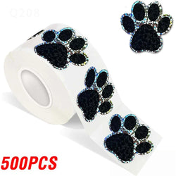 100-500pcs Cute Animal Paw Sticker DIY Colorful Holographic Lables Art Crafts Sticker Student Reward Stationery Stickers (ONLINE ORDER ONLY)